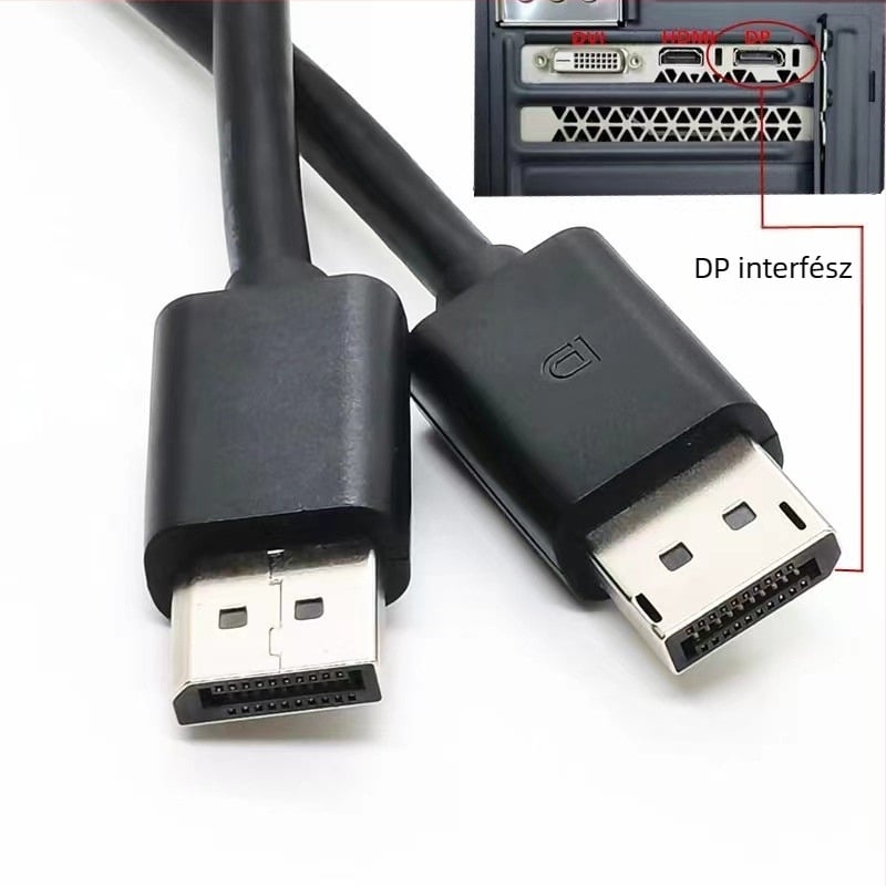 DisplayPort kábel DP férfi–DP férfi, DP 1.4 kiadás, Réz huzal, Modell DP HD Line 1.4