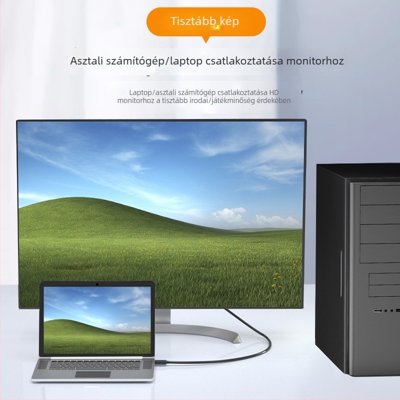 USB 3.0–HDMI kábel a képernyő tükrözéséhez asztali számítógépen, laptopon, TV-n, projektoron és monitoron