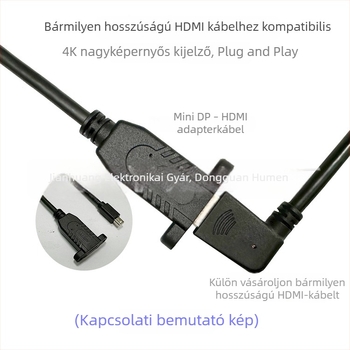 Aktív Mini DisplayPort HDMI adapter – 4K DP-átalakító HDMI-hoz több kijelzőhöz