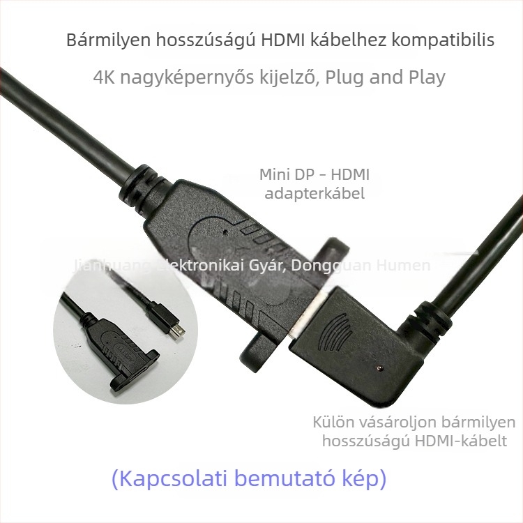 Aktív Mini DisplayPort HDMI adapter – 4K DP-átalakító HDMI-hoz több kijelzőhöz