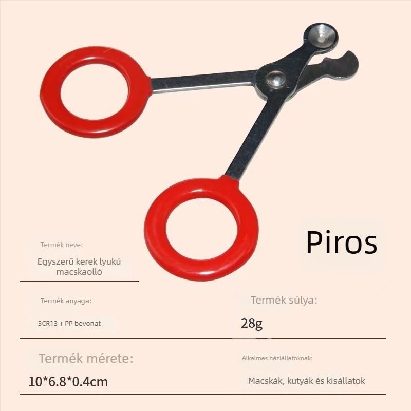 Kis méretű macska- és kutyakörömvágó olló, rozsdamentes acél