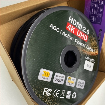 Optikai HDMI-kábel, 4K60Hz, mérnöki minőségű, falon át és csatornán keresztül vezethető, HDMI audio–video kábel, HDMI 2.0
