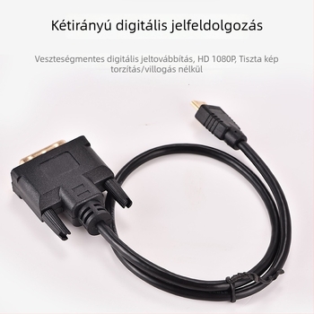 Mini HDMI-DVI kábel DSLR fényképezőgéphez, 1 m, aranyozott, HDMI-DVI videó kábel