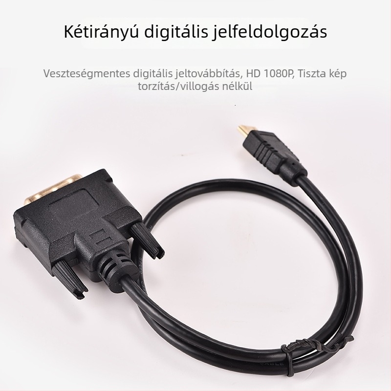 Mini HDMI-DVI kábel DSLR fényképezőgéphez, 1 m, aranyozott, HDMI-DVI videó kábel