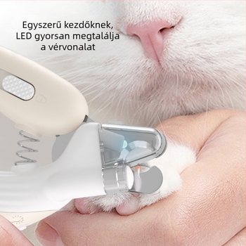 LED világítással ellátott körömvágó macskáknak és kutyáknak – kezdőbarát