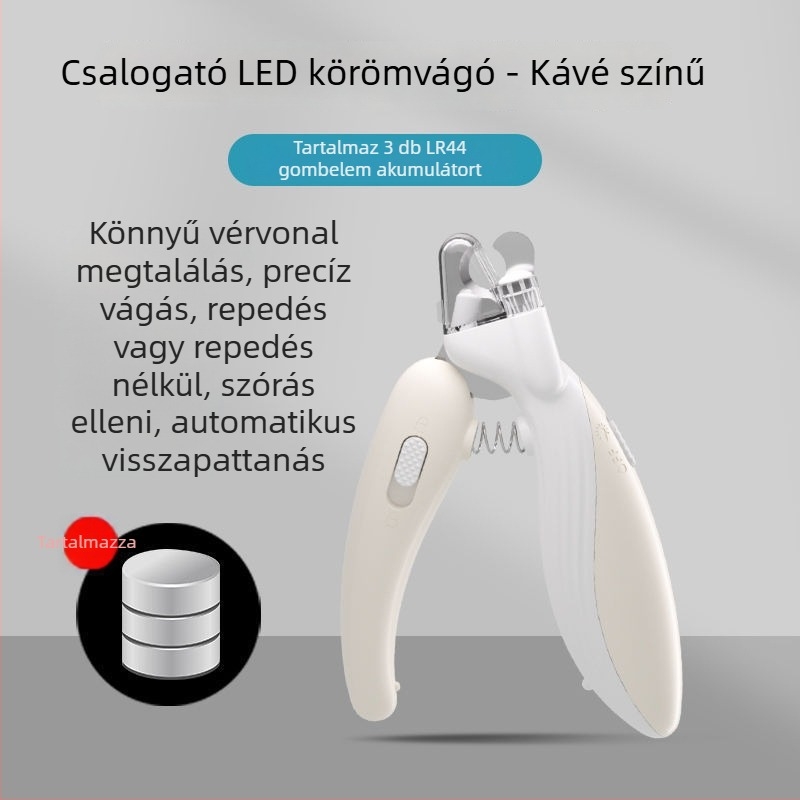 LED világítással ellátott körömvágó macskáknak és kutyáknak – kezdőbarát