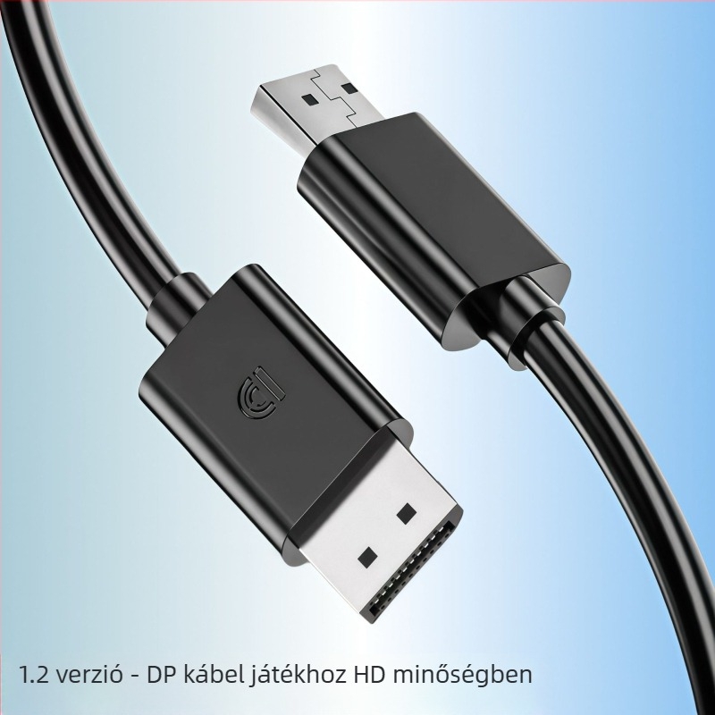 DP–MiniDP TV-kábel, adapterkábel, 4K/144 Hz kompatibil, 1,5–1,8 m, rézbevonatos acél, nikkel bevonat