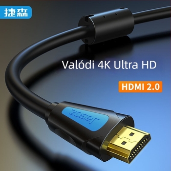 HDMI kábel 2.0, 4K támogatás, réz vezető, aranyozott csatlakozók, hossz 0,5–20 m