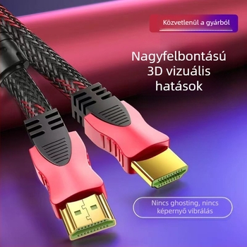 HDMI kábel 1.4, réz vezetők, aranyozott csatlakozók, adapter-kompatibilitás, televízióhoz