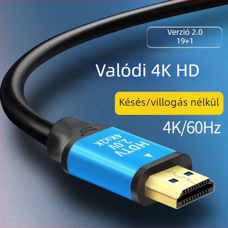HDMI 2.0 Kábel, 1,5 m, rézbevonatú acélvezeték, aranyozott csatlakozók, 4K/2K-kompatibilis