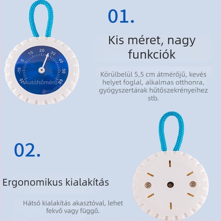 Többcélú autó- és otthoni hőmérő száraz/nedves hőmérsékletméréssel, hűtőszekrényhez kompatibilis, hüllő-állat inkubátor hőmérő
