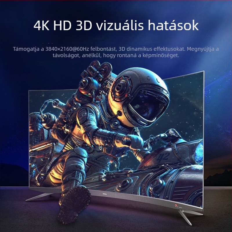 HDMI hosszabbító kábel, férfi–női csatlakozás, HDMI 2.0, 4K60Hz, 18Gbps, oxigénmentes réz és aranyozott érintkezők
