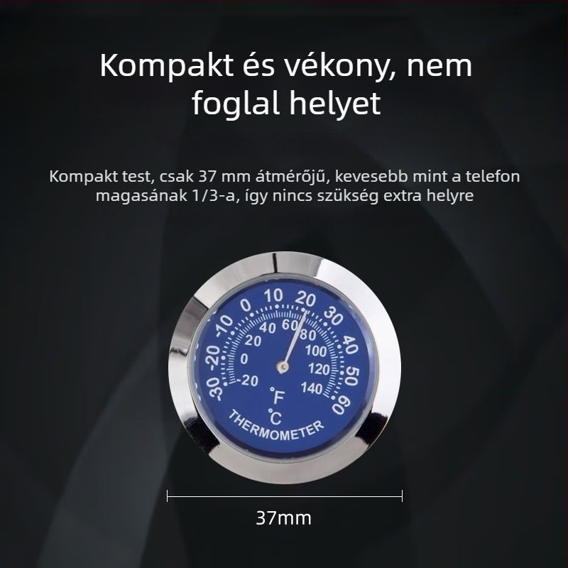 Jármű belső téréhez készült digitális hőmérséklet- és páratartalom-mérő (Model TH30, Márka O'day, Típus: digitális hőmérséklet- és páratartalom-mérő)