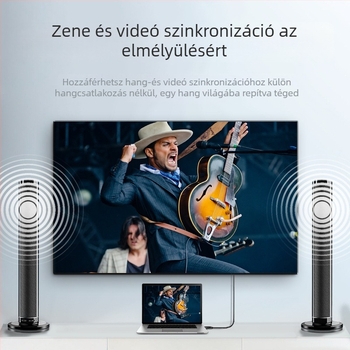 DP–HDMI patch kábel, DP/HDMI interfész, megfelelő számítógéphez/ TV-hez/ set-top boxhoz