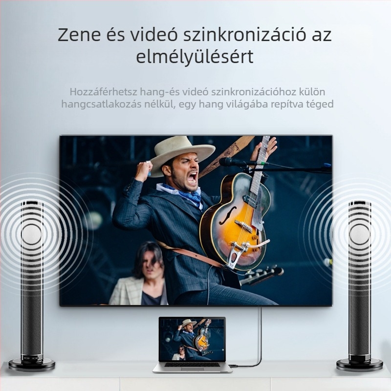 DP–HDMI patch kábel, DP/HDMI interfész, megfelelő számítógéphez/ TV-hez/ set-top boxhoz