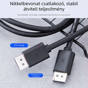DisplayPort-DisplayPort kábel HYX-50, rézvezető, nikkelezett csatlakozók