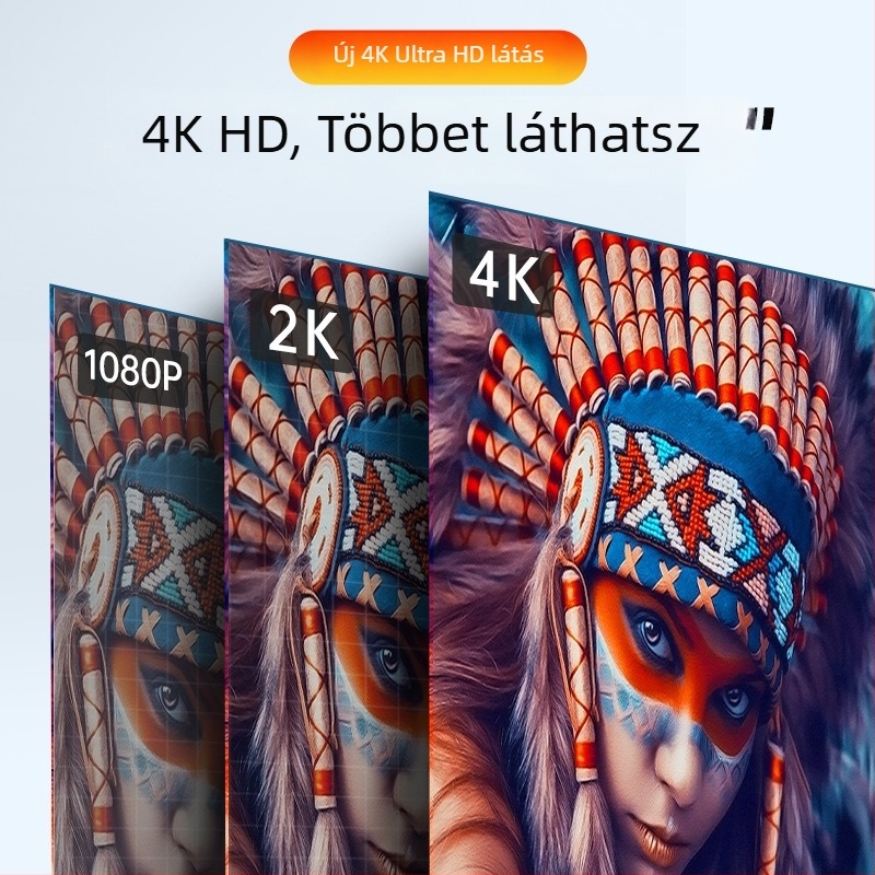 HDMI-kábel, ultra vékony, HDMI 2.0, aranyozott csatlakozók, 4K-kompatibilis