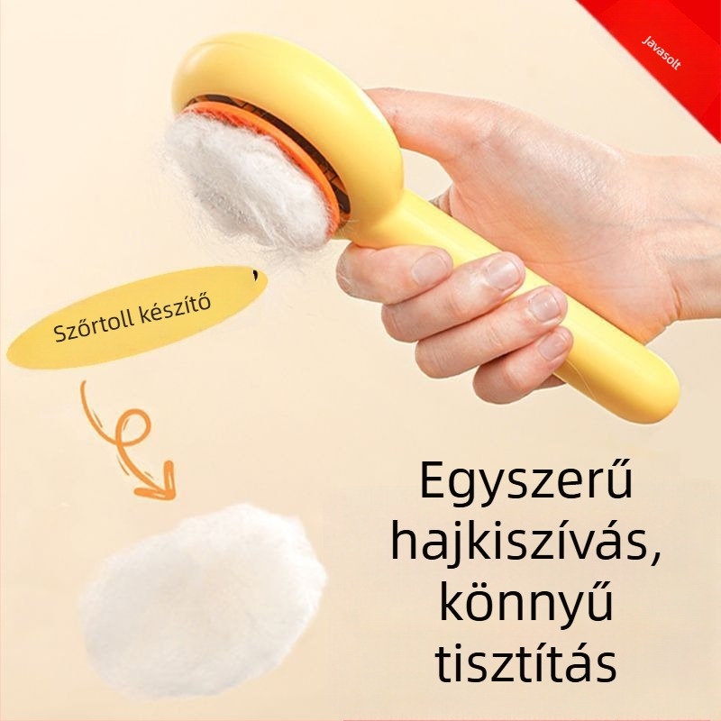 Macska- és kutya fésű - hosszú szőrű állatok számára, masszázs és laza szőr eltávolítása
