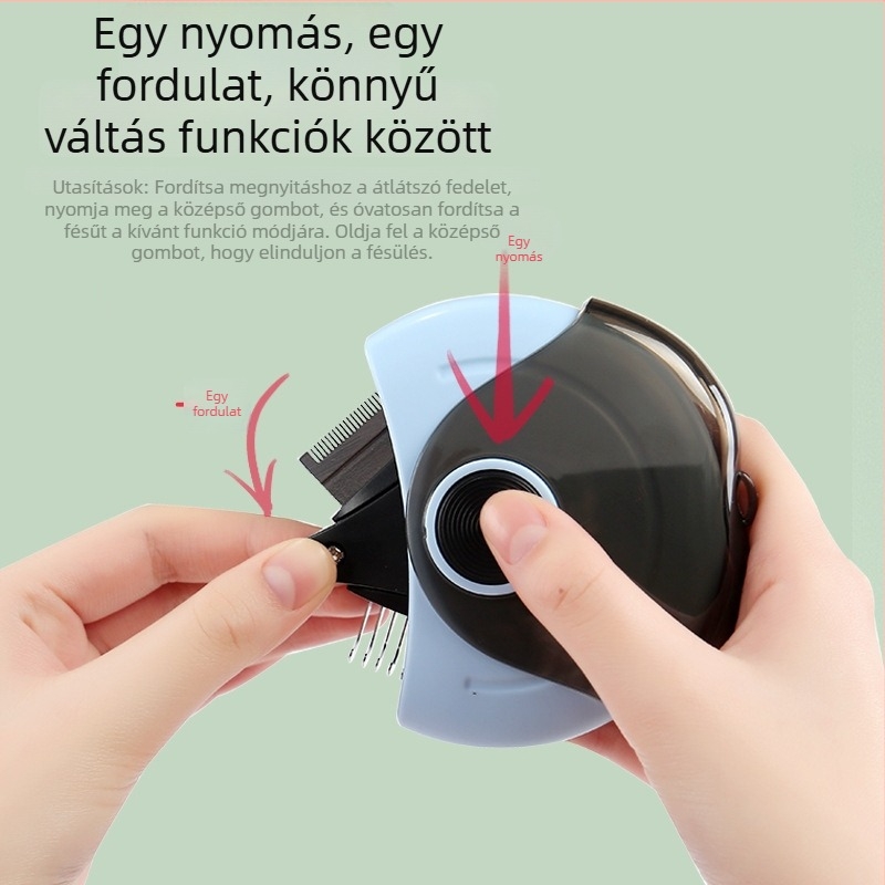Esszenciális kisállatfésű macskáknak és kutyáknak, masszírozó fésű macskáknak, tűs szőrtelenítő fészű, kutyák szőrtelenítő keféje, többfunkciós csomóoldó fésű