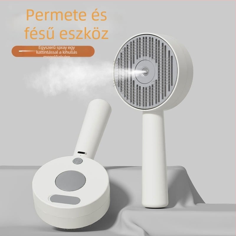 Interesting ABS anyagú elektronikus permetezős fésű kisállatoknak, macska- és kutya alakú, úszó dizájnnal