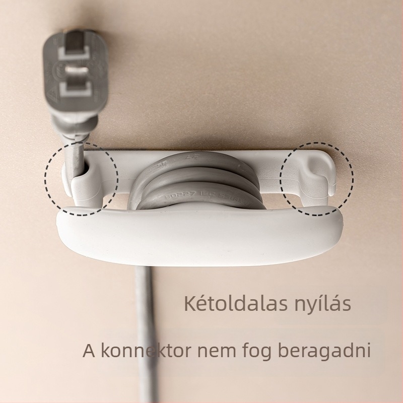Lazy Corner szilikon kábelhordozó sarokban — fúrás nélküli megoldás konyha, íróasztal, hálószoba és nappali számára