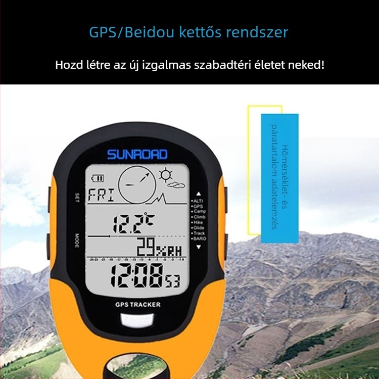 Beidou GPS-szel ellátott többfunkciós kézi hegymászóóra, altiméterrel, iránytűvel, barométerrel és hőmérséklettel