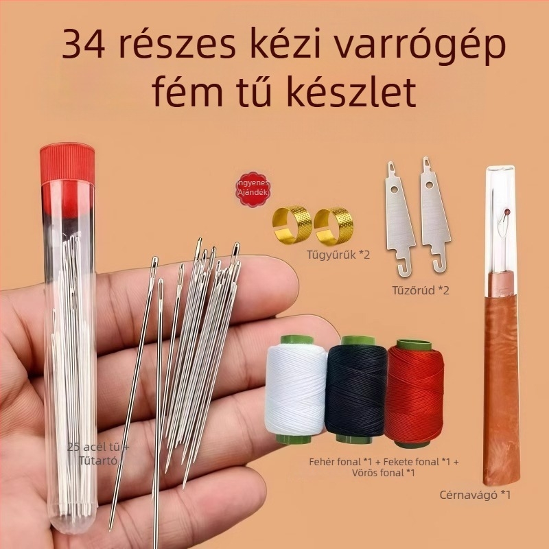 Seam ripper készlet, 34 darab kézzel készített acél tűk, vékony varrótűk, modern stílus