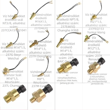 3 az 1-ben mérőműszer vízhőmérséklet, feszültség és olajnyomás autókhoz 12V/24V univerzális – LED kijelző, műanyag-üveg ház, 9–36V tartomány, 190 g