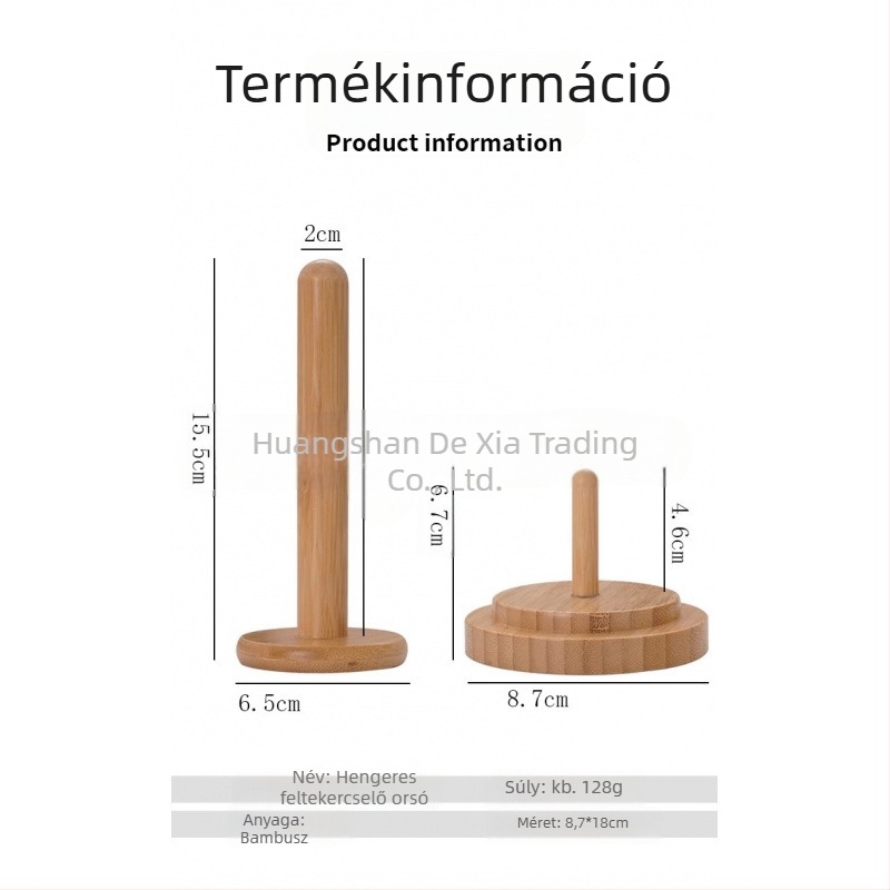 Fából készült fonalhordó asztali tartóval, minimalist stílus, forgó fonal szervező, bambusz
