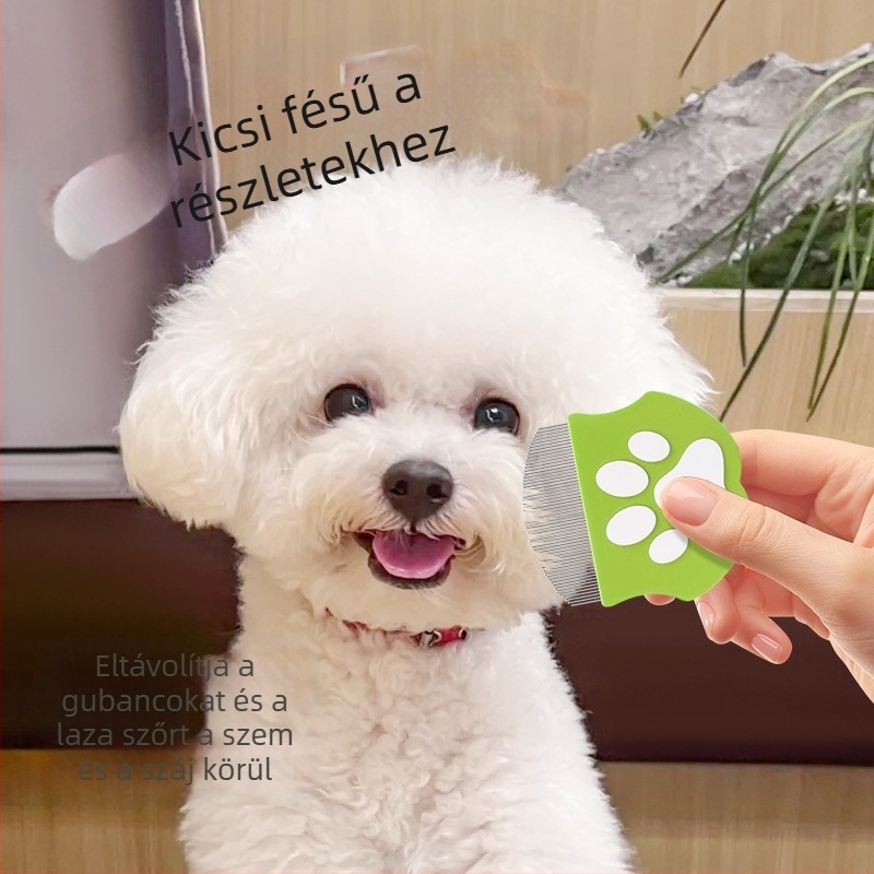 Bichon Frisé ápoló fésű – bolyhos szőrzet oldó detangler eszköz kölyökkutyáknak