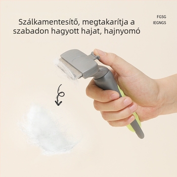 Háziállat szőrtelenítő fésű macskáknak és kutyáknak, deshedding eszköz, műanyag kivitel, Tail Lianmeng/TAILPETS