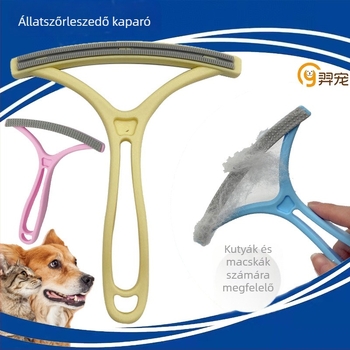 Yi chong Háziállat szőr eltávolító, ívelt kialakítás, műanyag + TPR, kárpitokra, ruhákra, kanapéra és háziállat-ágyakhoz