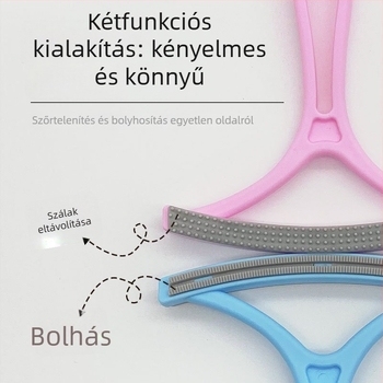 Yi chong Háziállat szőr eltávolító, ívelt kialakítás, műanyag + TPR, kárpitokra, ruhákra, kanapéra és háziállat-ágyakhoz