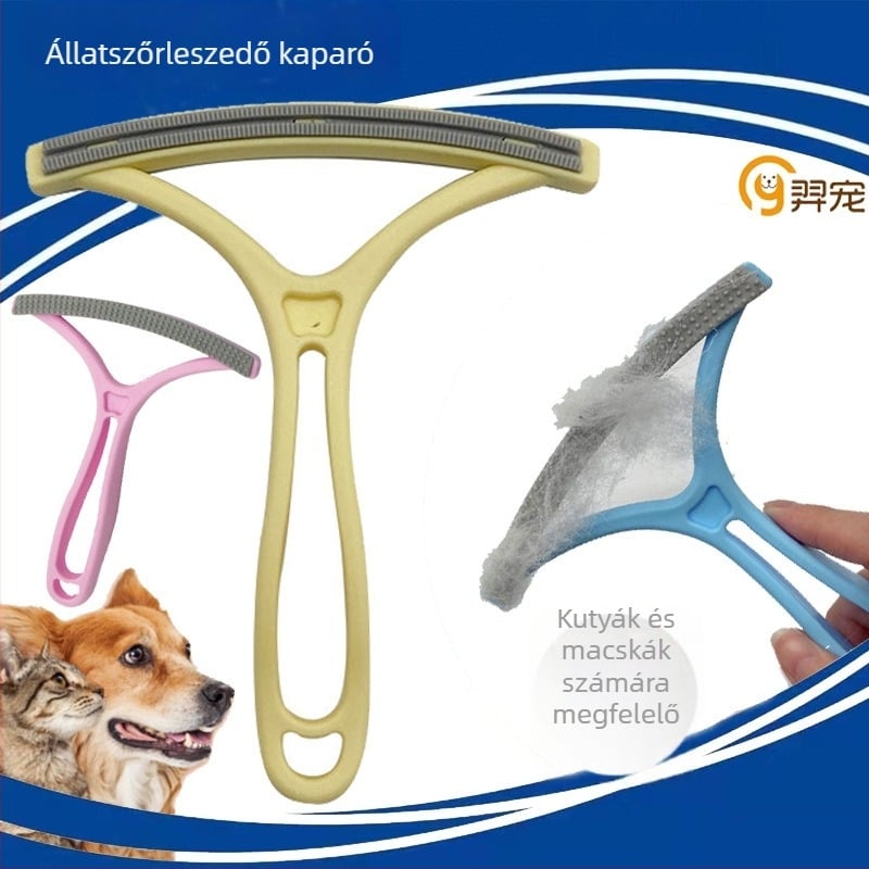 Yi chong Háziállat szőr eltávolító, ívelt kialakítás, műanyag + TPR, kárpitokra, ruhákra, kanapéra és háziállat-ágyakhoz