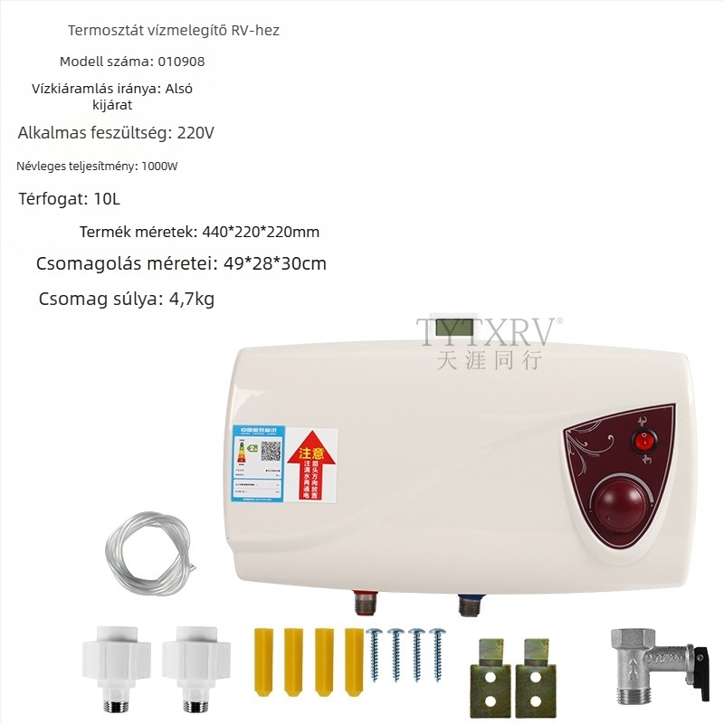RV zuhanyzós vízmelegítő 1000W 220V 10L