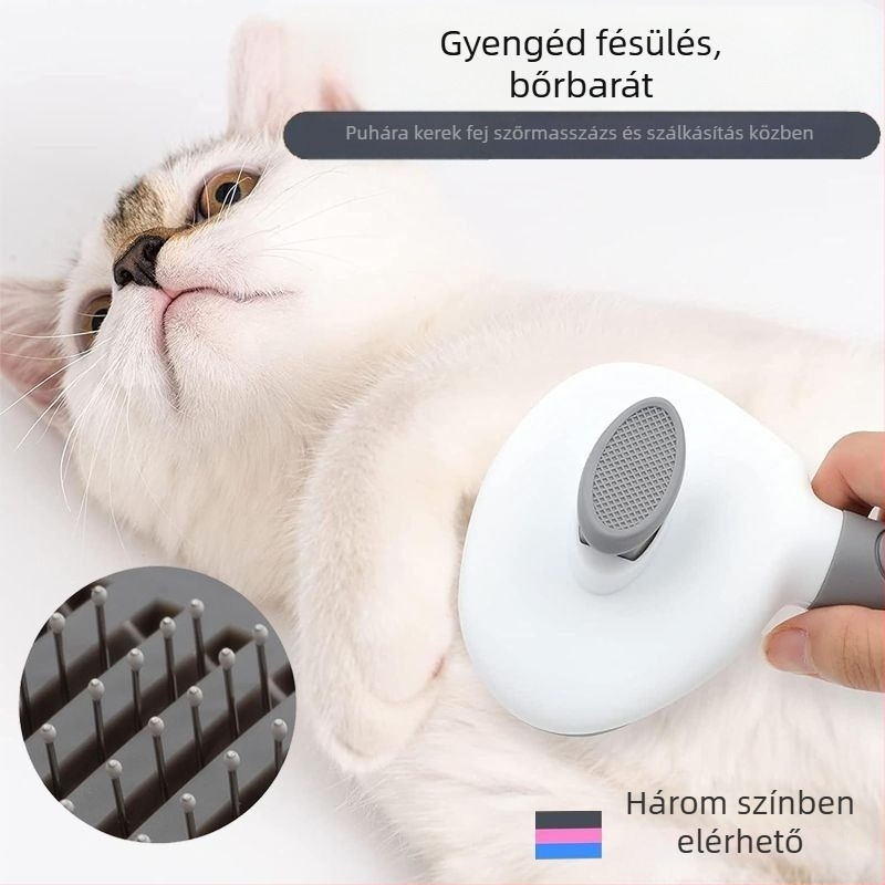 Kisállat fésű TPR anyagból – macskák és kutyák szőrzet eltávolító keféje, Independent márka