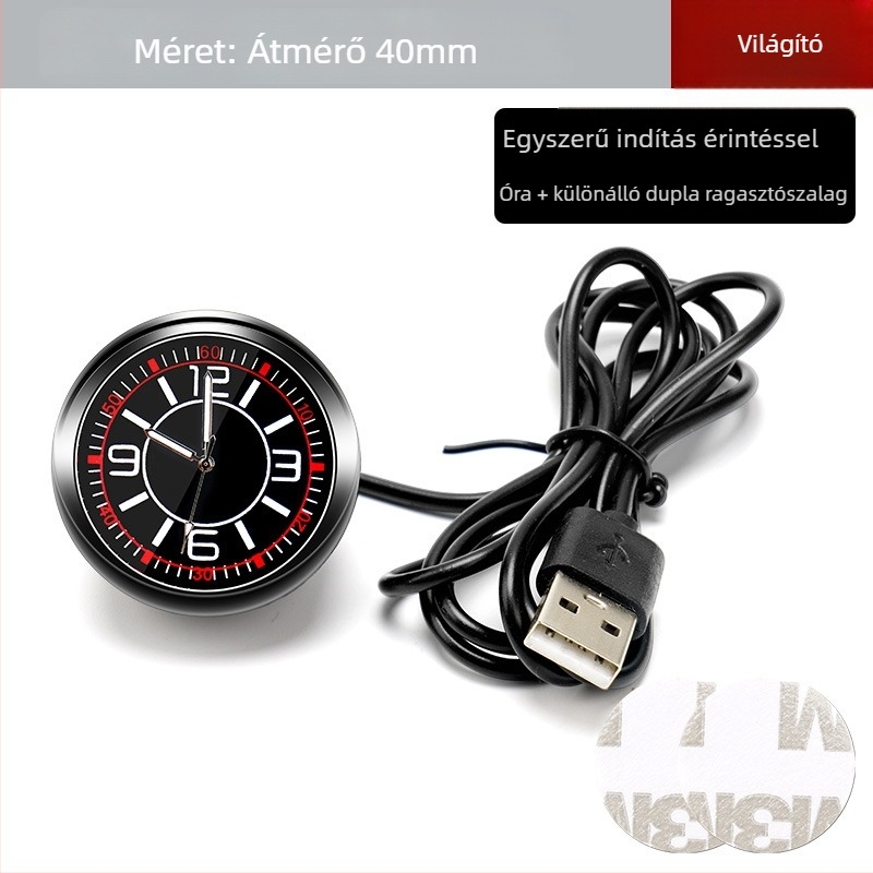 SIYARUI autóóra LED éjszakai világítással, ABS anyag, radiális típus, USB gyújtó interfész