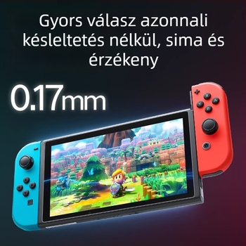 Nintendo Switch Lite előlapjára szánt AR anti-reflektív kijelzővédő fólia, 0,17 mm, 96% fényáteresztés, OEM feldolgozás.