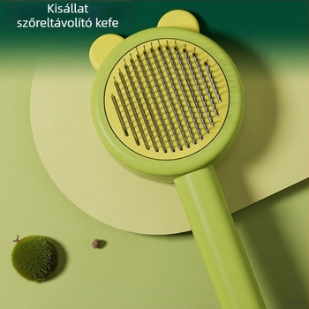 Macskaápoló fésű egy érintéses szőrtelenítéssel, rozsdamentes acél tűs fésű