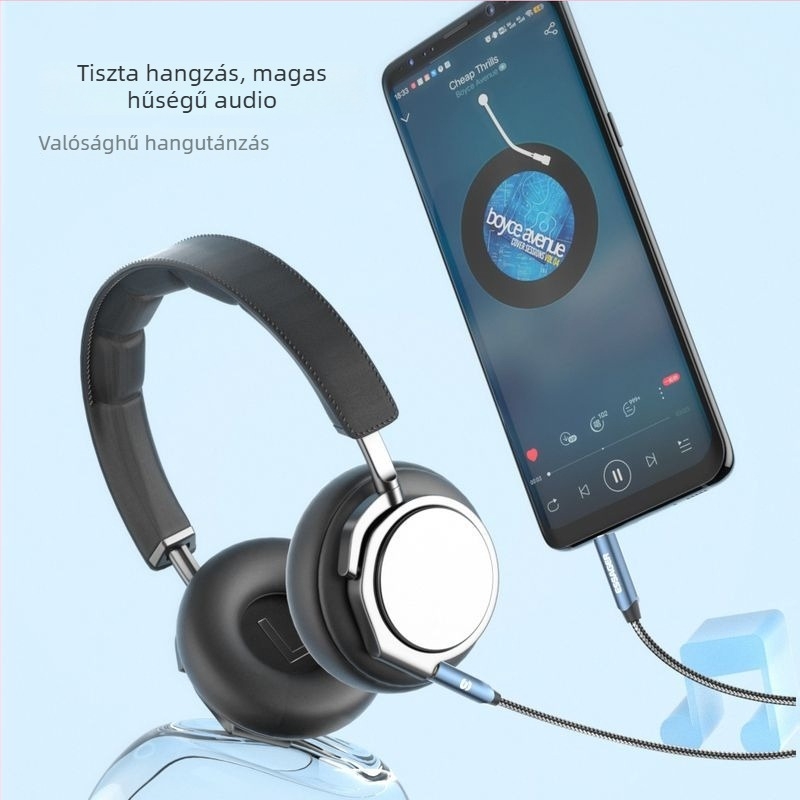 ESSAGER ES-YP17 3.5mm férfi–férfi audió kábel, aranyozott, réz vezetőmag