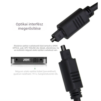 Optikai audió kábel SPDIF kimenettel – Yiquan 05, PMMA mag, optikai szál, digitális eszközökhöz