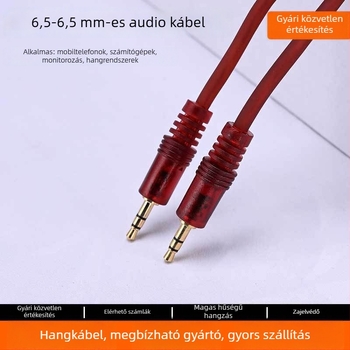 Gitár erősítőhöz audió kábel — oxigénmentes réz, rézmag, rézből készült kivitel, 6,35 mm csatlakozók