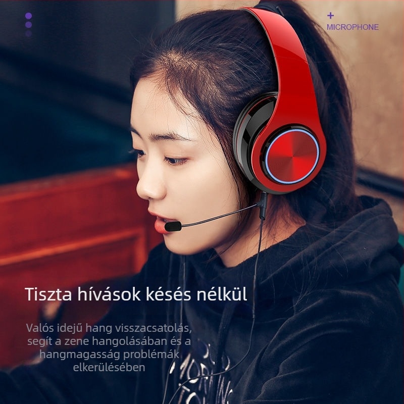 Mikrofonos audiókábel — Qilian V3pro-heise, aranyozott felület, ezüstözött rézmag