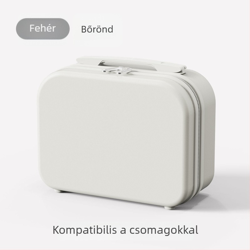 Mini kozmetikai utazótáska cipzáras záródással, ABS anyag, 700 g, egyszínű minta