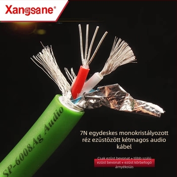 Xangsane SP-6008AG Ezüstbevonatú réz jelvezető kábel audio erősítőhöz