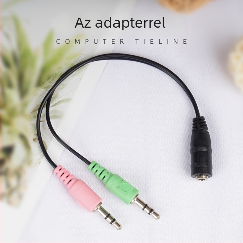 3,5 mm-es audio osztó kábel, 1 bemenetről 2 kimenetre, mikrofon/fejhallgató adapter számítógépre