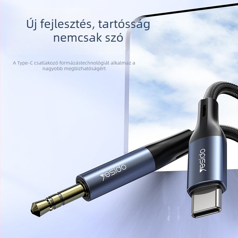 Yesido YAU36 Audio kábel, nylonos mag, vezetők: alumínium ötvözet + TPE, kompatibilis autóval, számítógéppel, mobiltelefon és tablettel