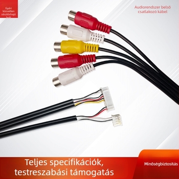 RCA vonal kábel - aranyozott bevonat, PET mag, réz vezető, Rohs tanúsítvány