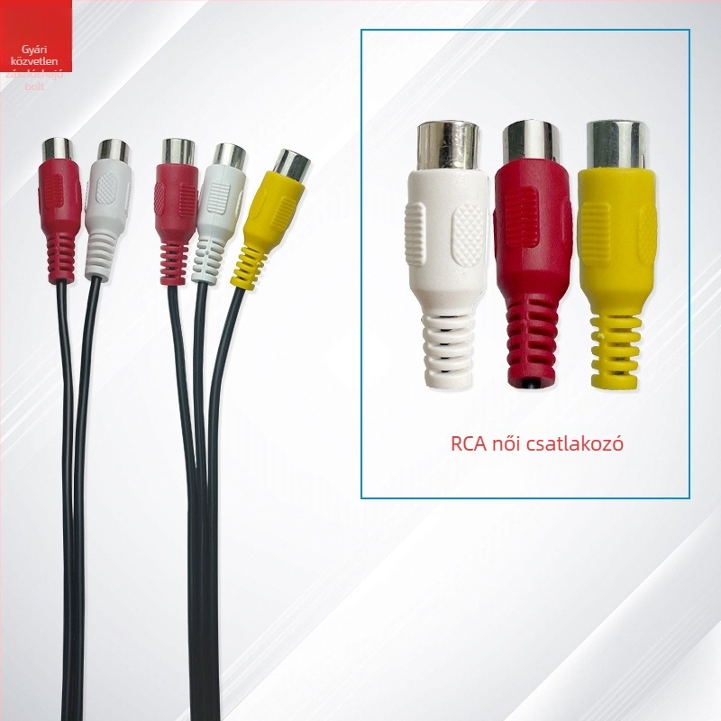 RCA vonal kábel - aranyozott bevonat, PET mag, réz vezető, Rohs tanúsítvány
