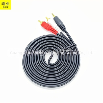 AV audio kábel 3,5 mm-es csatlakozóhoz, kettős RCA-hoz, aranyozott rézmaggal, modell AV line one minute two